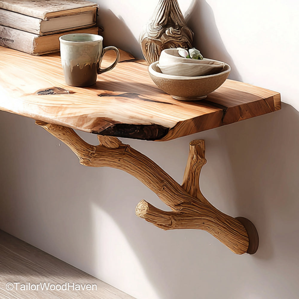 Narrow Floating Nightstand crafted from slim hardwood with clean edges and a floating design, perfect for small bedrooms or tight spaces beside the bed