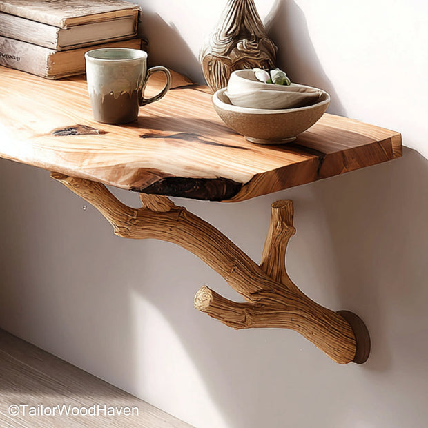 Narrow Floating Nightstand crafted from slim hardwood with clean edges and a floating design, perfect for small bedrooms or tight spaces beside the bed