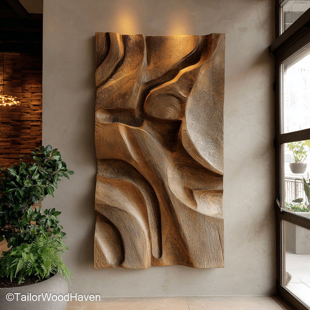 Wooden Bedroom Wall Art handcrafted from solid timber with calming tones and textures designed to enhance cozy and peaceful bedroom wall spaces