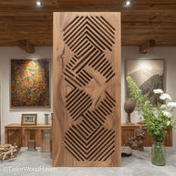 Wooden Decorative Pieces Artisan Carved Wooden Decorative Pieces for Wall Display, Ideal for Adding Texture and Warmth to Hallways or Living Rooms