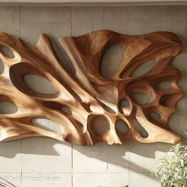 Handcrafted Wood Wall Art One of a Kind Wooden Wall Art Made by Hand for Earthy, Organic Room Styling