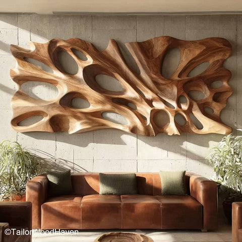 Handcrafted Wood Wall Art One of a Kind Wooden Wall Art Made by Hand for Earthy, Organic Room Styling