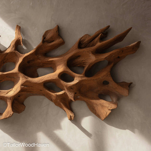 Handmade Wood Wall Decor Wall Mounted Wooden Decor Handmade with Rustic Texture for Warm, Inviting Interiors