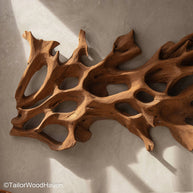 Handmade Wood Wall Decor Wall Mounted Wooden Decor Handmade with Rustic Texture for Warm, Inviting Interiors