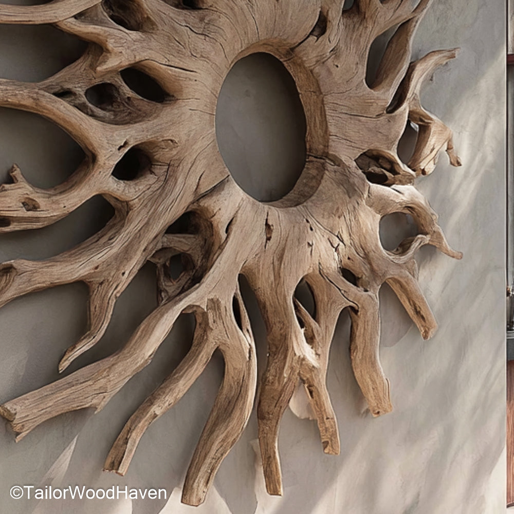 Large Driftwood Wall Art Oversized Wall Sculpture Made from Real Driftwood for Statement Coastal and Rustic Interiors
