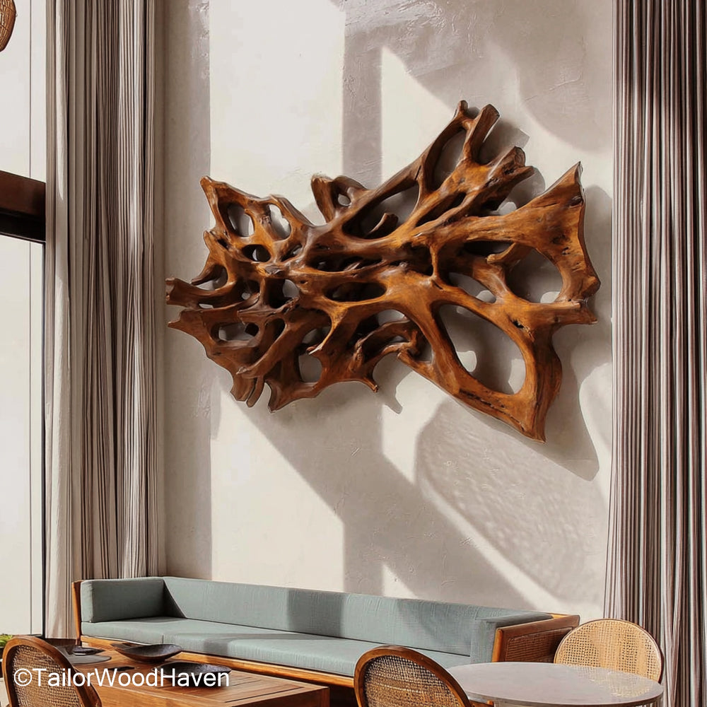 Wood Wall Carving Decorations Hand Carved Wood Wall Decorations Featuring Organic Designs for Earthy, Artisan Spaces