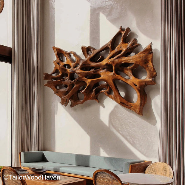 Wood Wall Carving Decorations Hand Carved Wood Wall Decorations Featuring Organic Designs for Earthy, Artisan Spaces