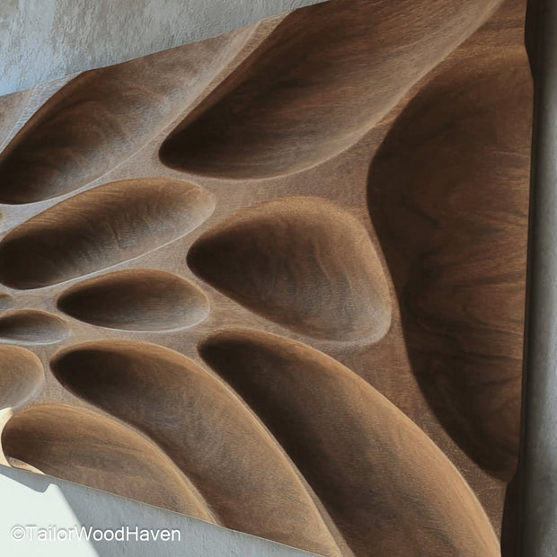 3D Wood Wall Art Layered Wooden Wall Art with Depth and Texture for Modern, Rustic, or Artistic Interior Spaces