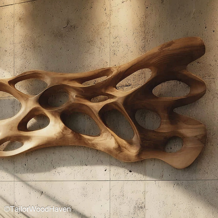 Large Wood Wall Hanging Oversized Hanging Wood Wall Art for Rustic or Modern Interiors