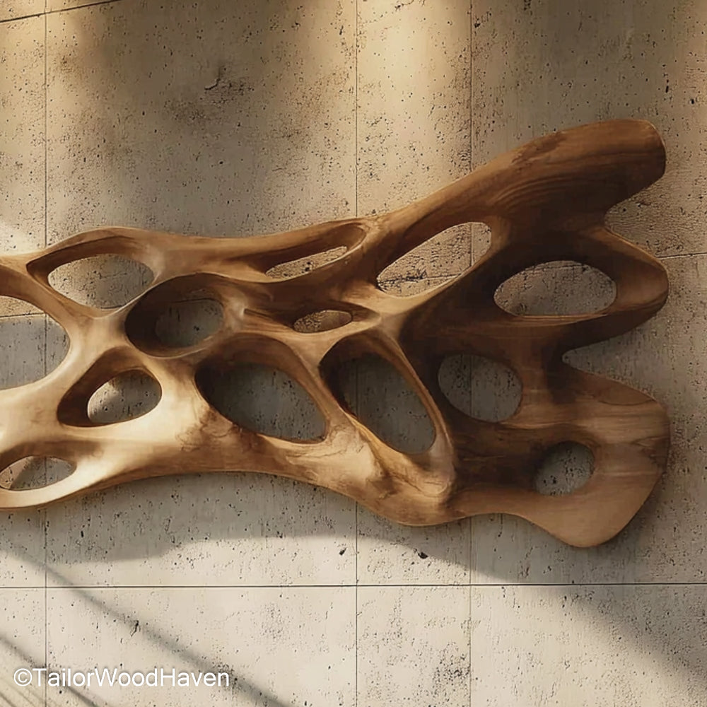 Large Wood Wall Hanging Oversized Hanging Wood Wall Art for Rustic or Modern Interiors