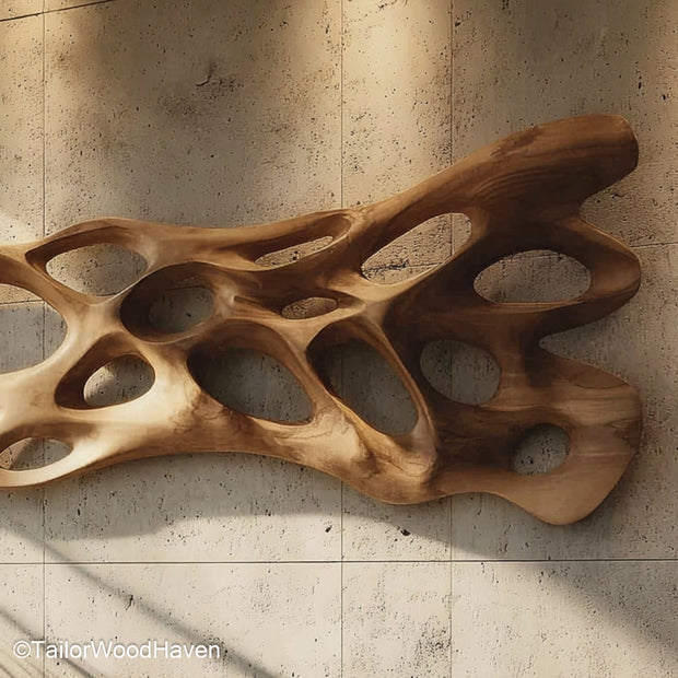 Large Wood Wall Hanging Oversized Hanging Wood Wall Art for Rustic or Modern Interiors