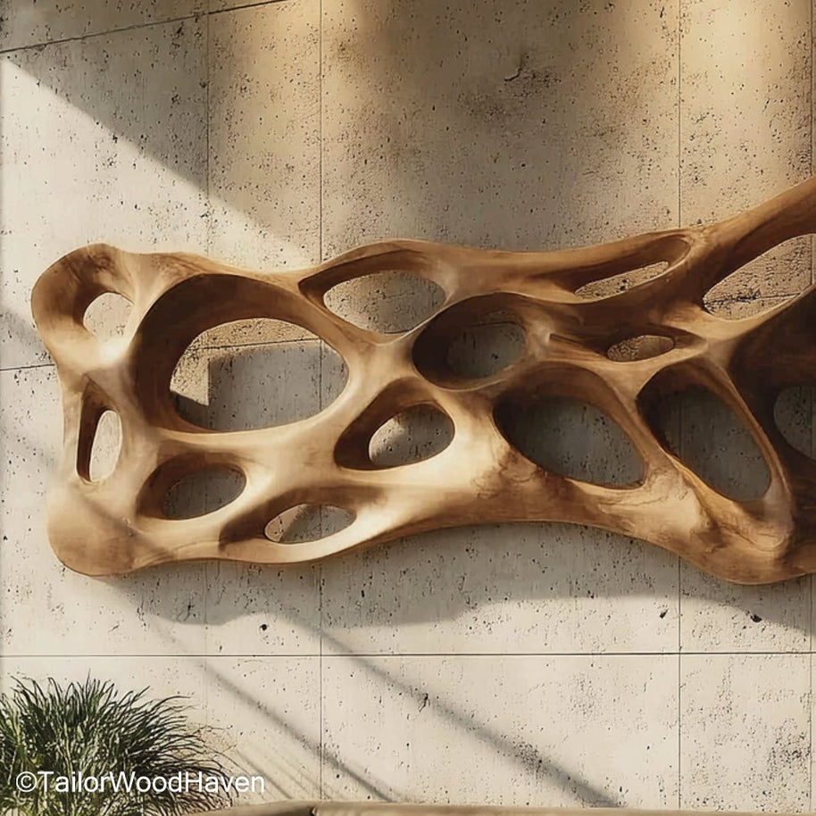 Large Wood Wall Hanging Oversized Hanging Wood Wall Art for Rustic or Modern Interiors