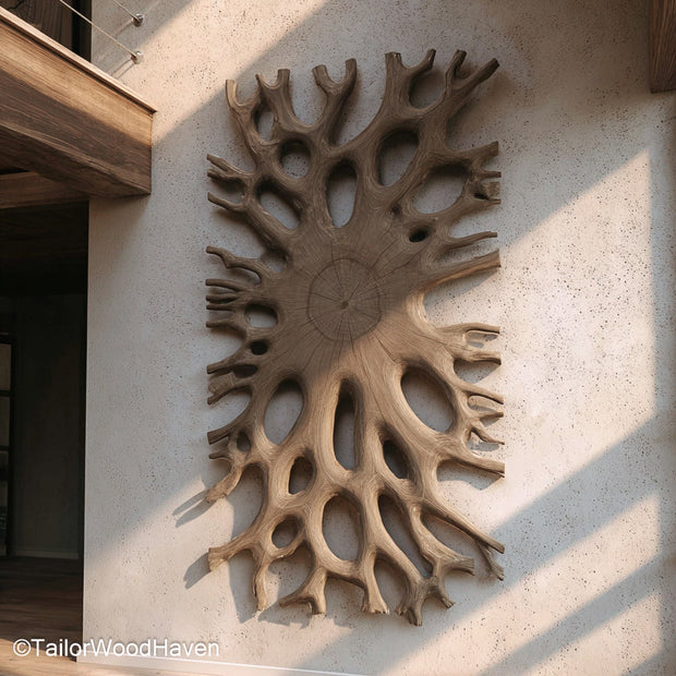 Driftwood Wall Hanging Vertical or Horizontal Hanging Art Crafted from Natural Driftwood for Boho Wall Decor