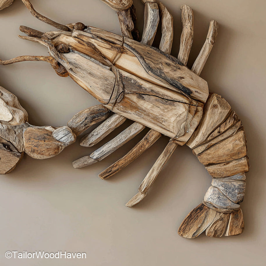Outdoor Driftwood Wall Art sealed for weather resistance using natural wood pieces, perfect for decorating patios, garden walls, or covered balconies