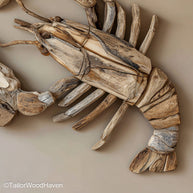 Outdoor Driftwood Wall Art sealed for weather resistance using natural wood pieces, perfect for decorating patios, garden walls, or covered balconies