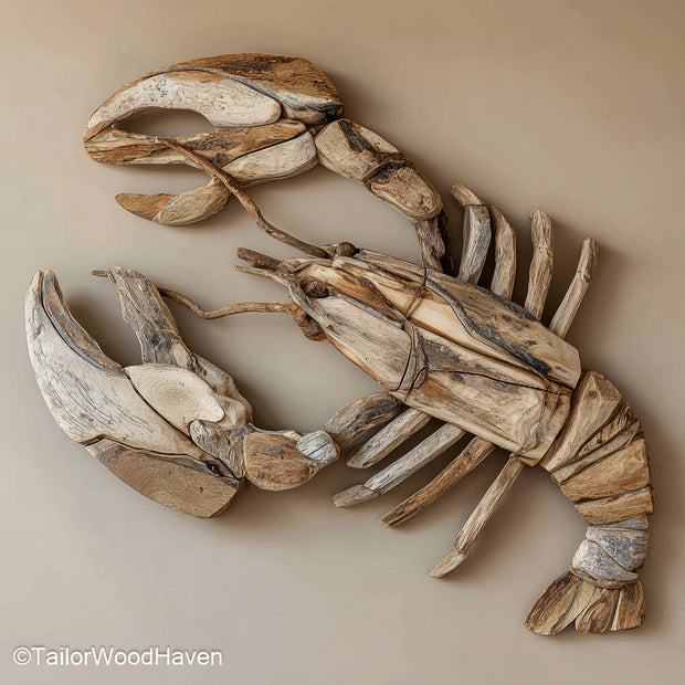 Outdoor Driftwood Wall Art sealed for weather resistance using natural wood pieces, perfect for decorating patios, garden walls, or covered balconies