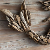 Coastal Driftwood Wall Art made with weathered driftwood in light, natural tones, designed to bring breezy beach charm to neutral or whitewashed interiors