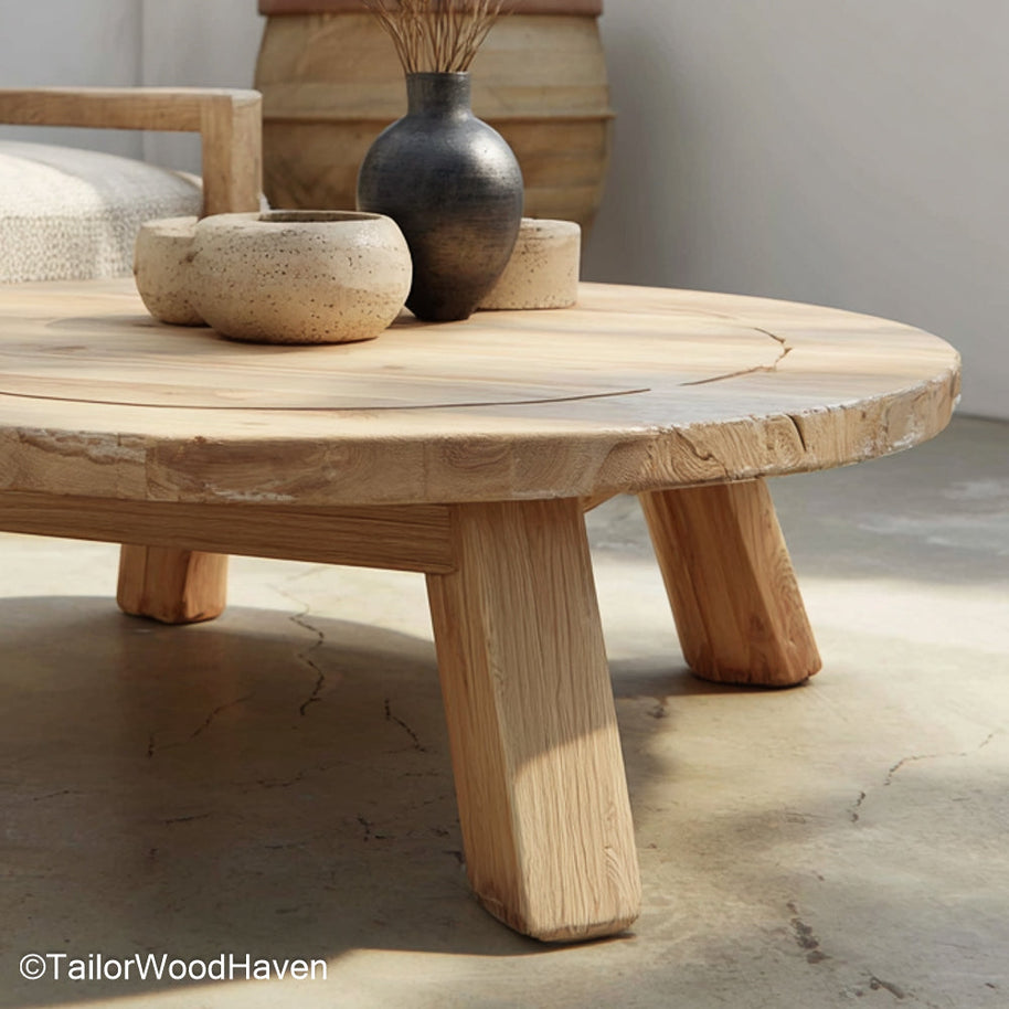 Live Edge Coffee Table Round Rustic Round Coffee Table Featuring Live Edge Wood for Organic Home Styling