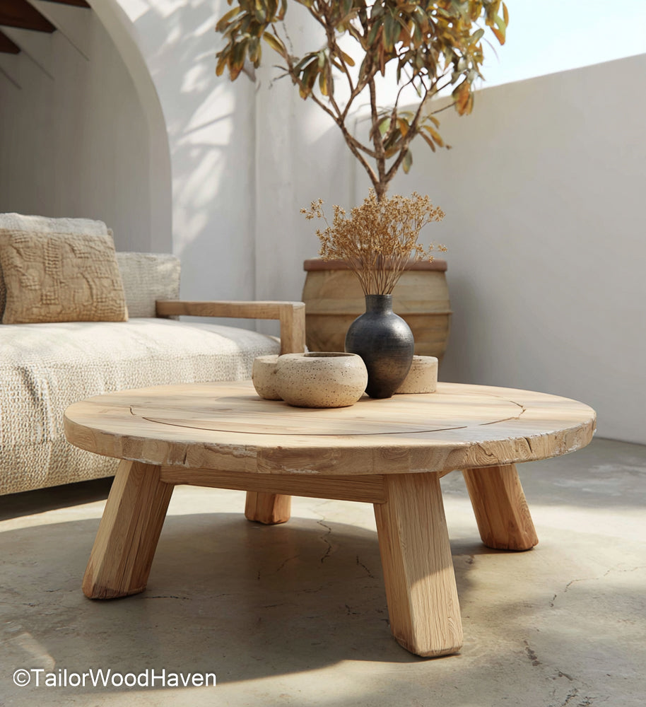 Live Edge Coffee Table Round Rustic Round Coffee Table Featuring Live Edge Wood for Organic Home Styling