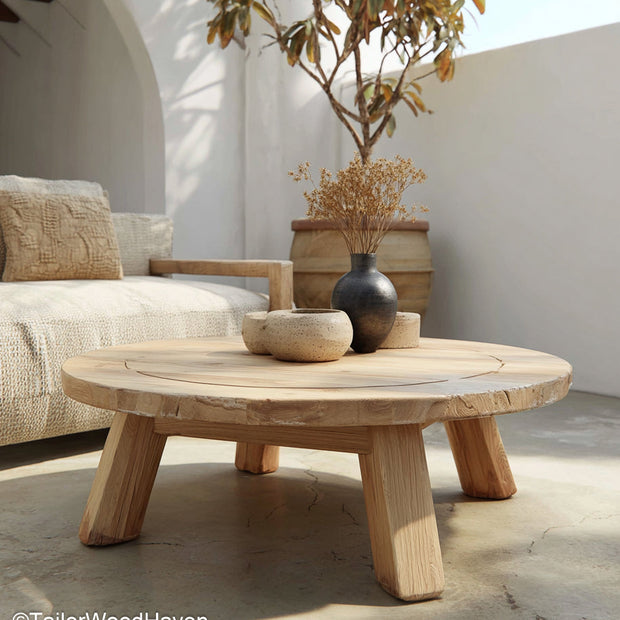 Live Edge Coffee Table Round Rustic Round Coffee Table Featuring Live Edge Wood for Organic Home Styling