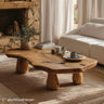 Wild Oak Live Edge Coffee Table with Chunky Stump Legs