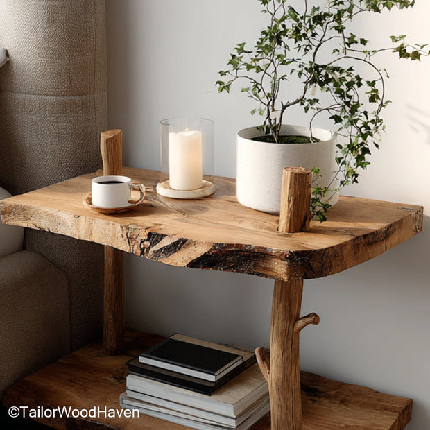 Wood Floating Nightstand built from real wood with a soft finish and floating wall attachment, bringing warmth and functionality to modern bedrooms