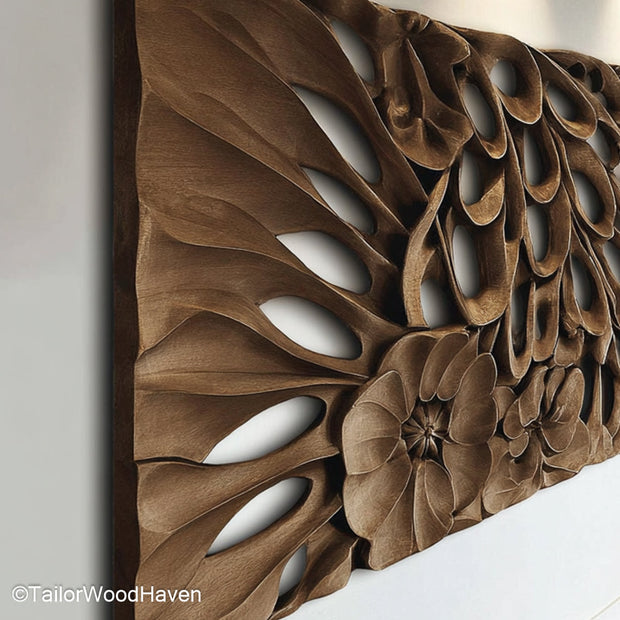 Wood Wall Art Decor Nature Inspired Wooden Wall Art Crafted for Rustic, Boho, or Minimalist Home Interiors