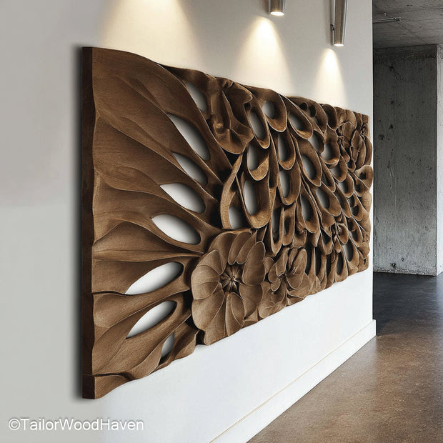 Wood Wall Art Decor Nature Inspired Wooden Wall Art Crafted for Rustic, Boho, or Minimalist Home Interiors