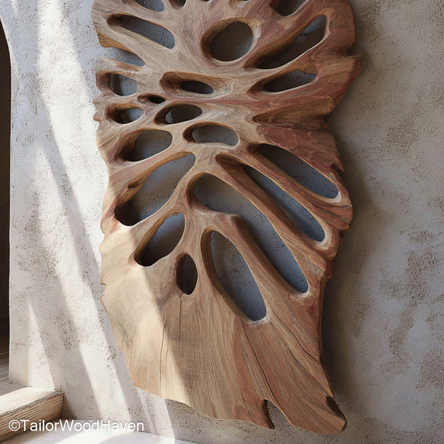 Wood Carved Wall Art Wall Art Made from Solid Wood and Hand Carved with Rustic and Earthy Detailing