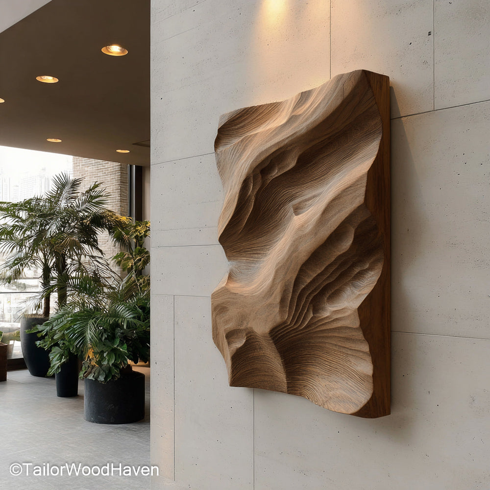 Wood Pallet Wall Hanging crafted from weathered wood planks with warm natural tones, ideal for rustic, farmhouse, or industrial wall accents