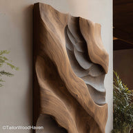 Outdoor Wood Wall Decor made from weather resistant hardwood, ideal for patios, porches, and exterior spaces needing rustic or modern natural accents