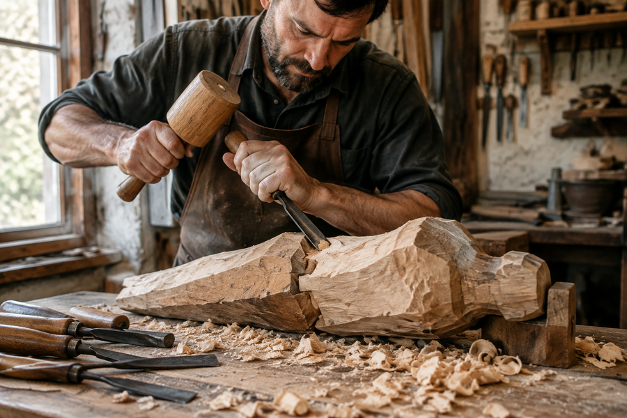 Rough carving