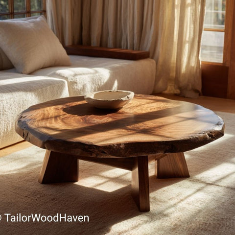 Round Live Edge Coffee Table