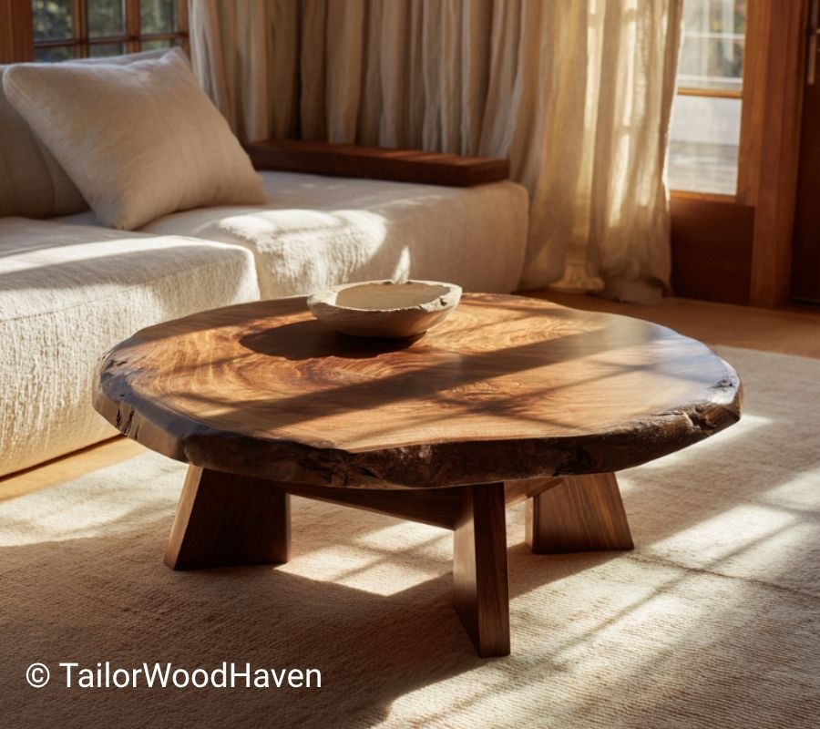 Round Live Edge Coffee Table