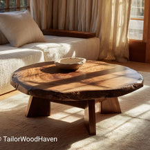 Round Live Edge Coffee Table