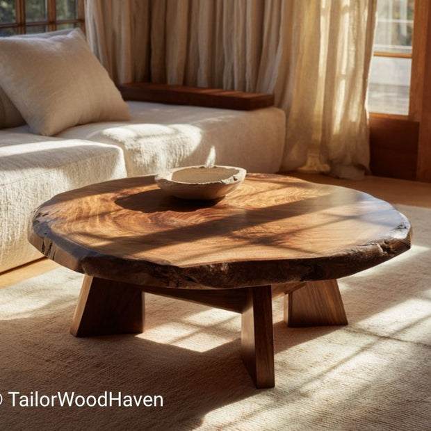 Round Live Edge Coffee Table
