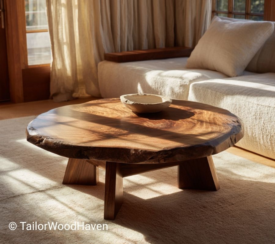 Round Live Edge Coffee Table