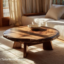 Round Live Edge Coffee Table