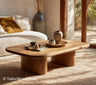 Rustic Coffee Table Rectangular With Natural Wood Character