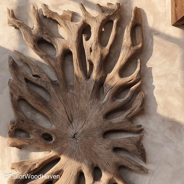 Driftwood Wall Art Ideas brought to life with layered pieces of driftwood in geometric or organic layouts, offering a rustic and creative wall statement