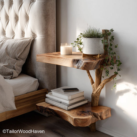 Best Floating Nightstand designed with solid hardwood, floating brackets, and a clean, versatile look, perfect for modern, minimalist, or rustic interiors