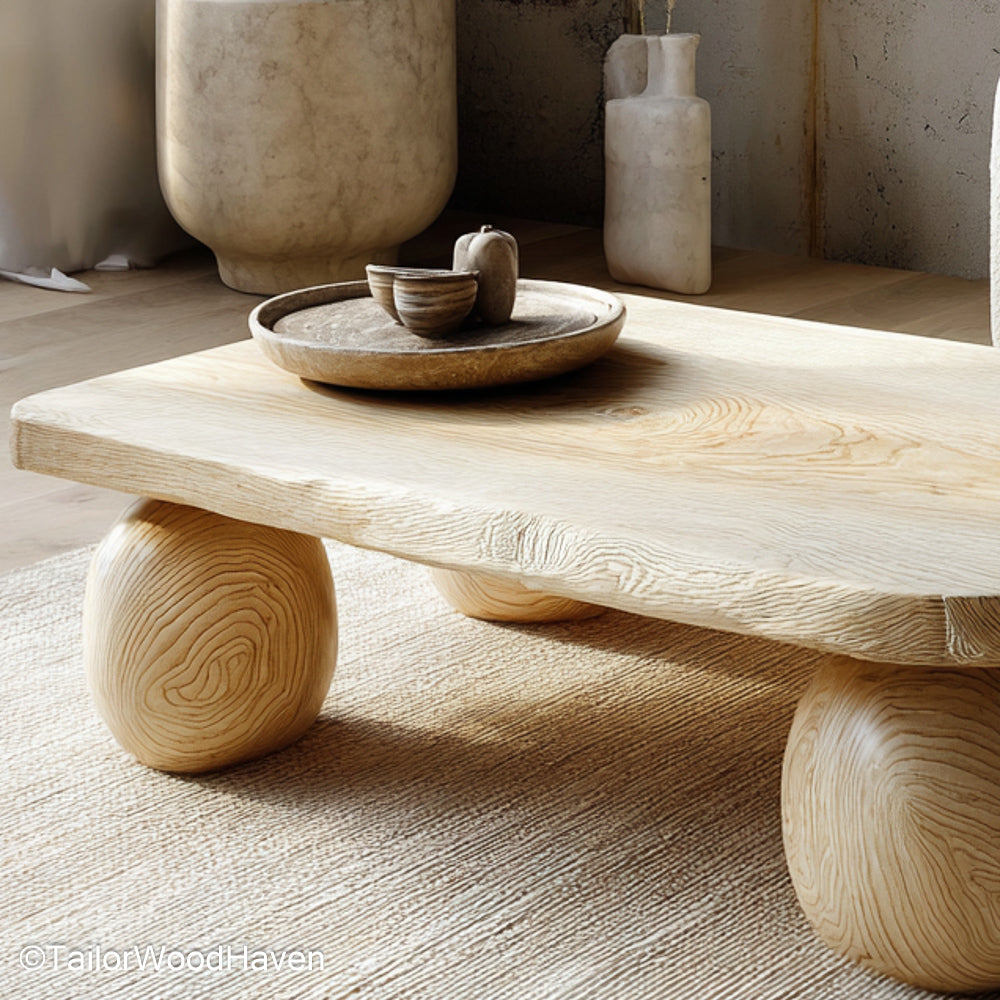Slab Live Edge Coffee Table Solid Slab Coffee Table with Raw Live Edges for Rustic and Nature Inspired Room Styling