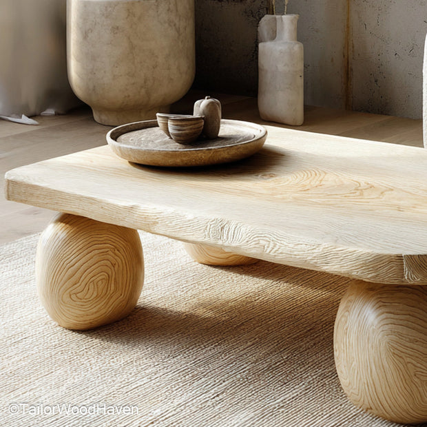 Slab Live Edge Coffee Table Solid Slab Coffee Table with Raw Live Edges for Rustic and Nature Inspired Room Styling