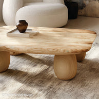 Wood Slab Live Edge Coffee Table Handcrafted Coffee Table Made from a Solid Wood Slab with Natural Live Edge for Rustic Interiors