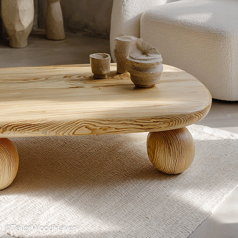 Rectangular Live Edge Coffee Table Rectangular Wood Coffee Table with Live Edge Grain and Handcrafted Finish