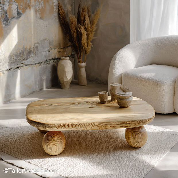 Rectangular Live Edge Coffee Table Rectangular Wood Coffee Table with Live Edge Grain and Handcrafted Finish