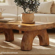Live Edge Slab Coffee Table Solid Slab Coffee Table with Live Edge Detailing for Rustic, Artisan Room Settings