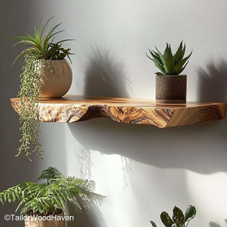 West elm floating shelves inspired design in walnut tone wood with seamless wall mount, ideal for upscale home interiors