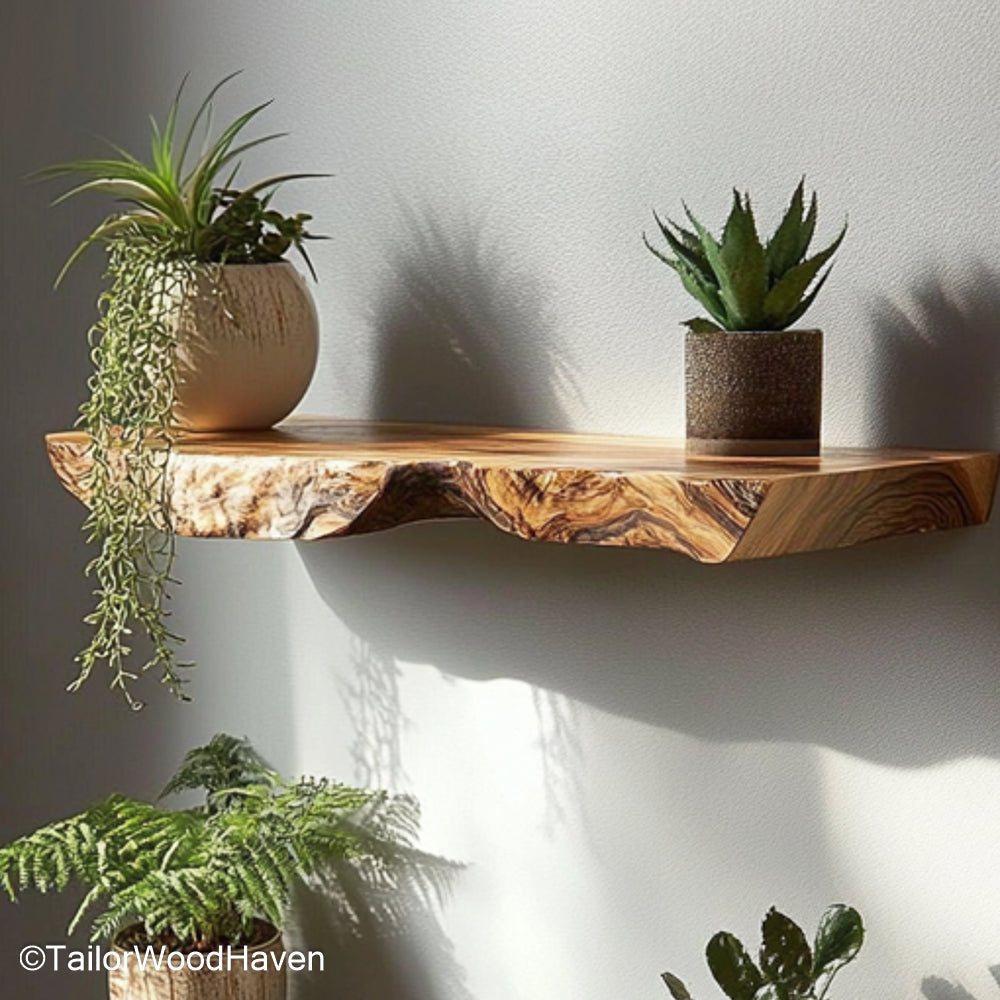 West elm floating shelves inspired design in walnut tone wood with seamless wall mount, ideal for upscale home interiors