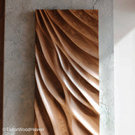 Wood Carved Wall Decor Hand Carved Wooden Wall Decor Featuring Natural Grain and Artisan Detailing